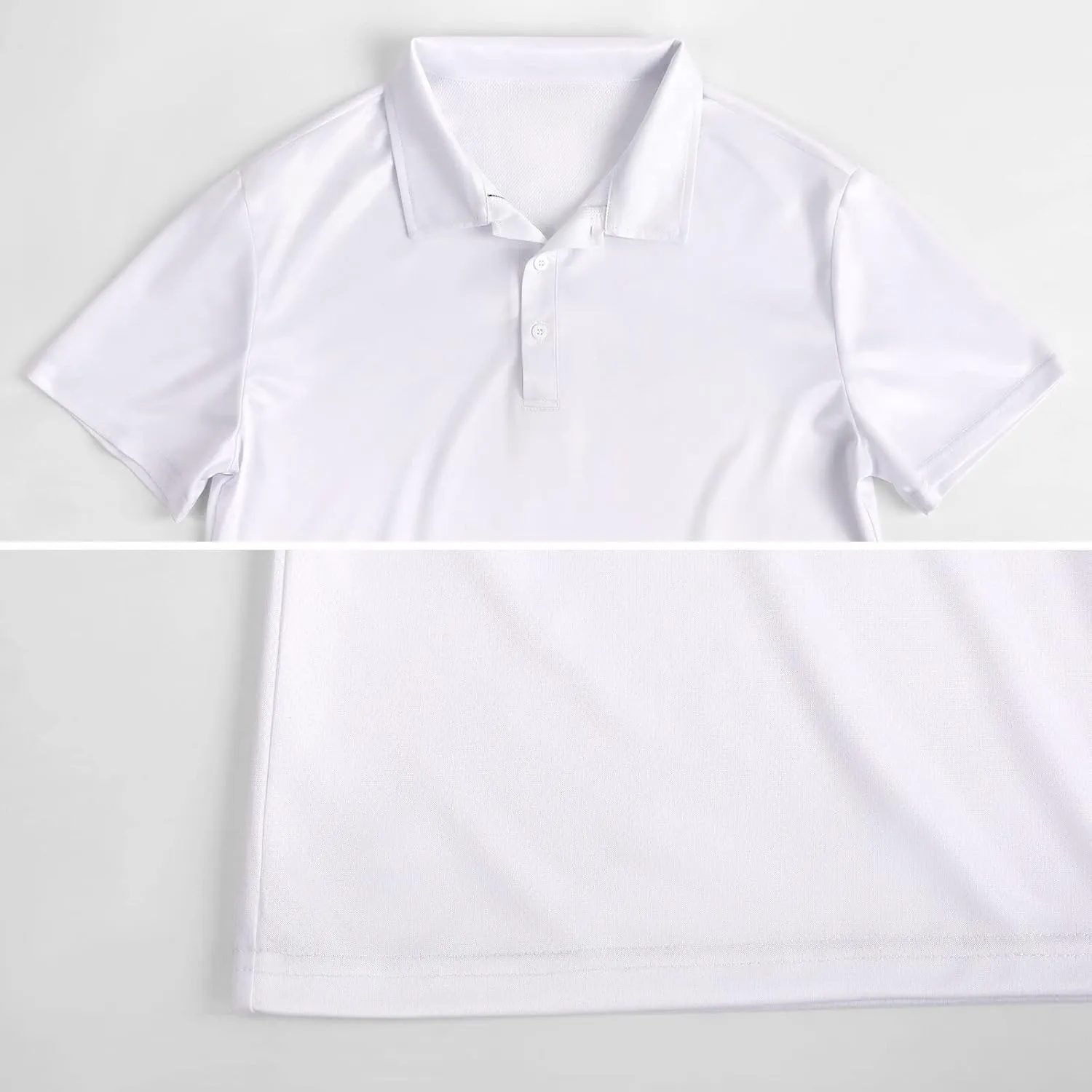 Stawberry Pattern Mens Polo Shirts Quick Dry Short Sleeve Golf Slim Fit T Shirt