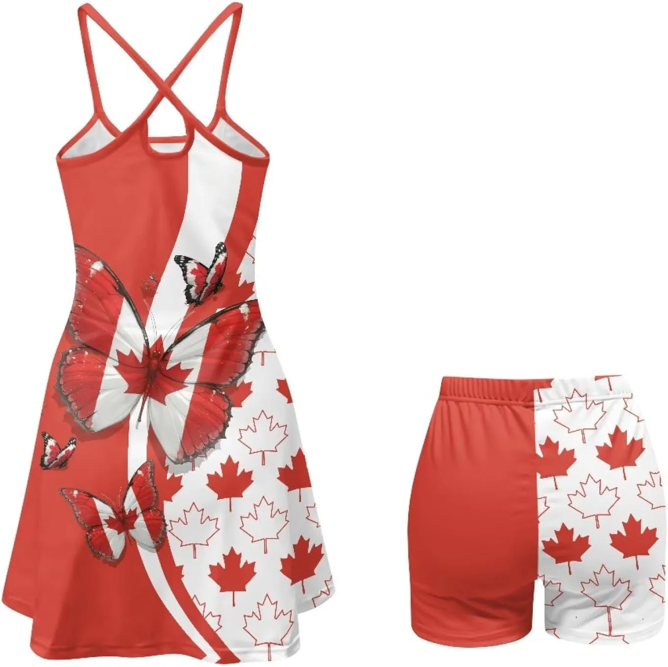 Tennis Dress Golf Athletic Dress for Women with Built in Shorts Workout UPF50  A-line Waist Slimming Dresses