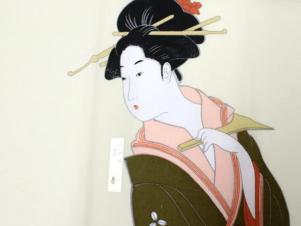 Tenugui, Japanese traditional towel / Cotton Cloth - Ukiyoe,Geisha