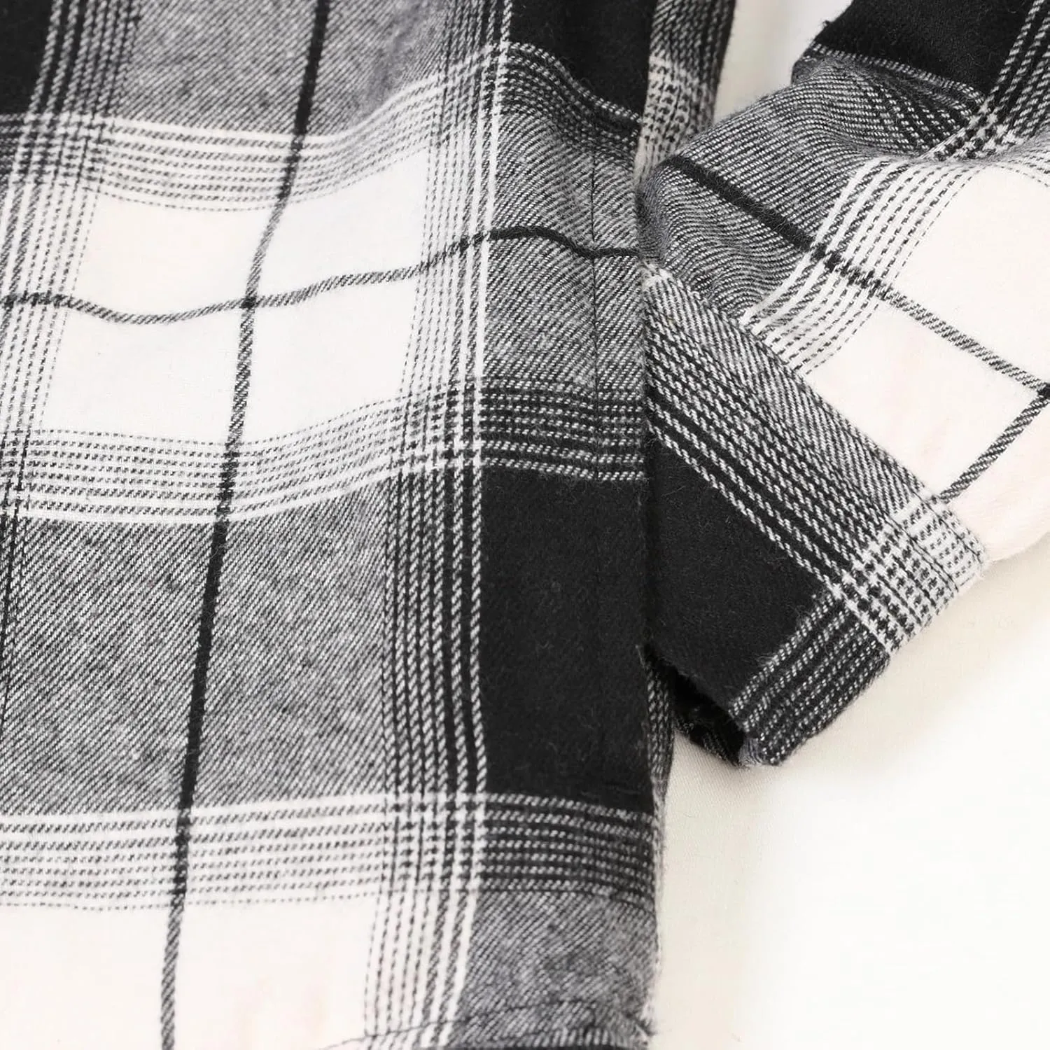 ThCreasa Girls Plaid Flannel Jacket Sherpa Fleece Lined Zip Up Winter Shirts with Hood
