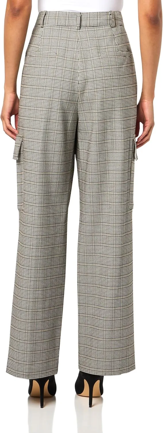 Tommy Hilfiger Women's Printed Houndstooth Cargo Utility Pant