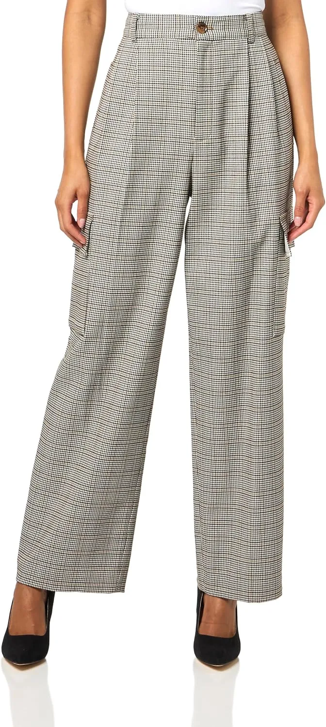 Tommy Hilfiger Women's Printed Houndstooth Cargo Utility Pant