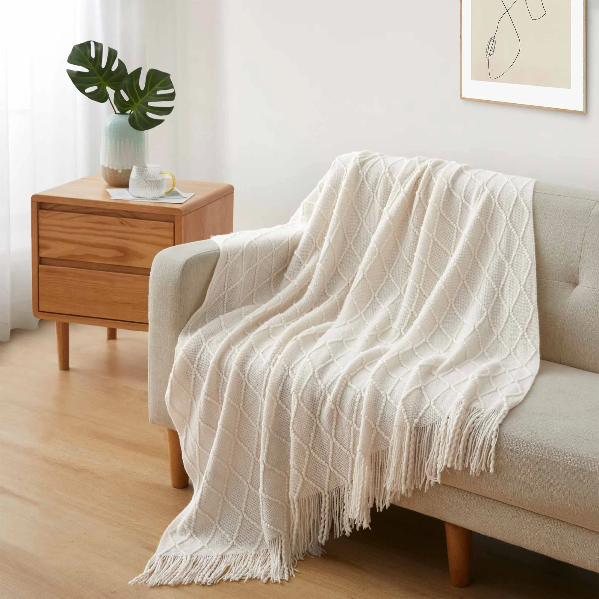 Ultra Soft Knitted Throw Blanket 50″ x 60″