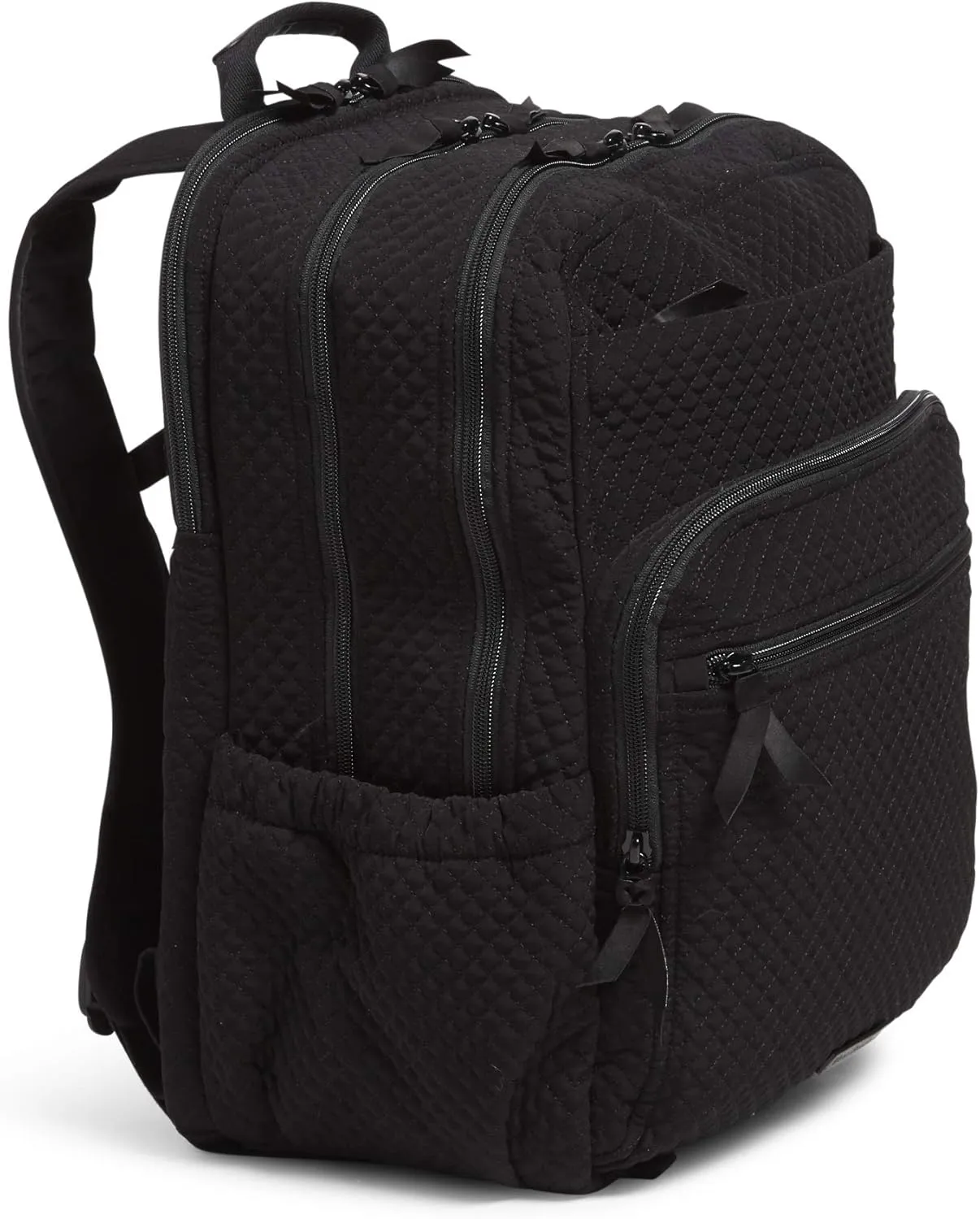 Vera Bradley Women's Microfiber XL Campus Backpack, Classic Black, One Size