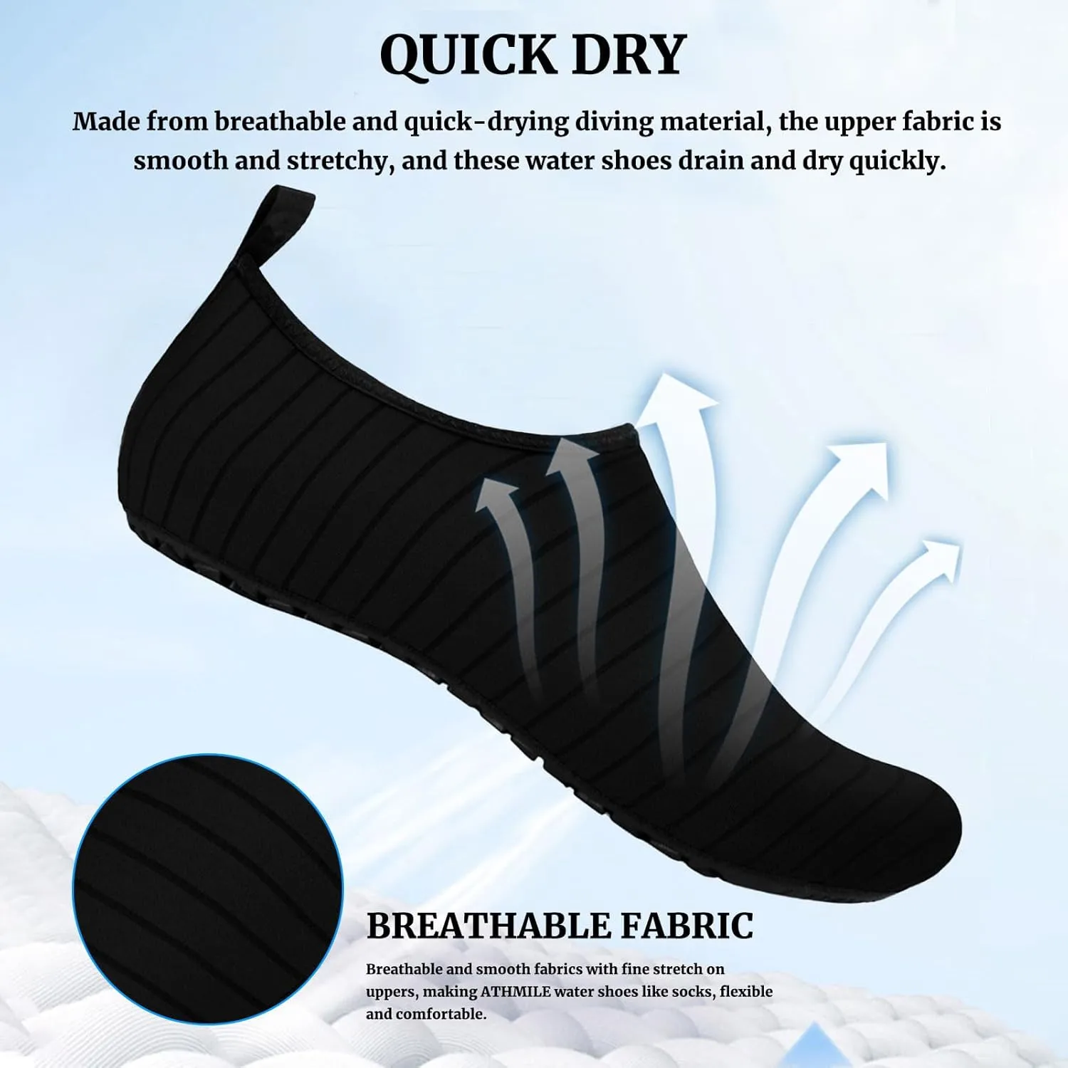 Water Sports Shoes Barefoot Quick-Dry Aqua Yoga Socks Slip-On for Men Women Swim Beach Barefoot Slip-on Wide Toe Box Sneakers Hiking Athletic Outdoor Shoes for Pool Surf Walk Breathable Soft Unisex