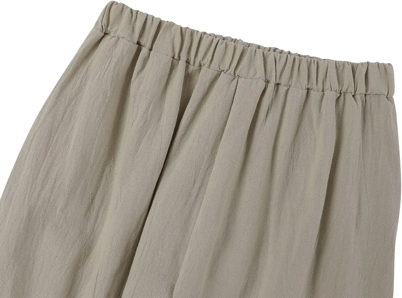 Women Summer Cotton Linen Niners Pants Wide Leg Middle Waist Loose Casual Trousers Beach Pant Outfits