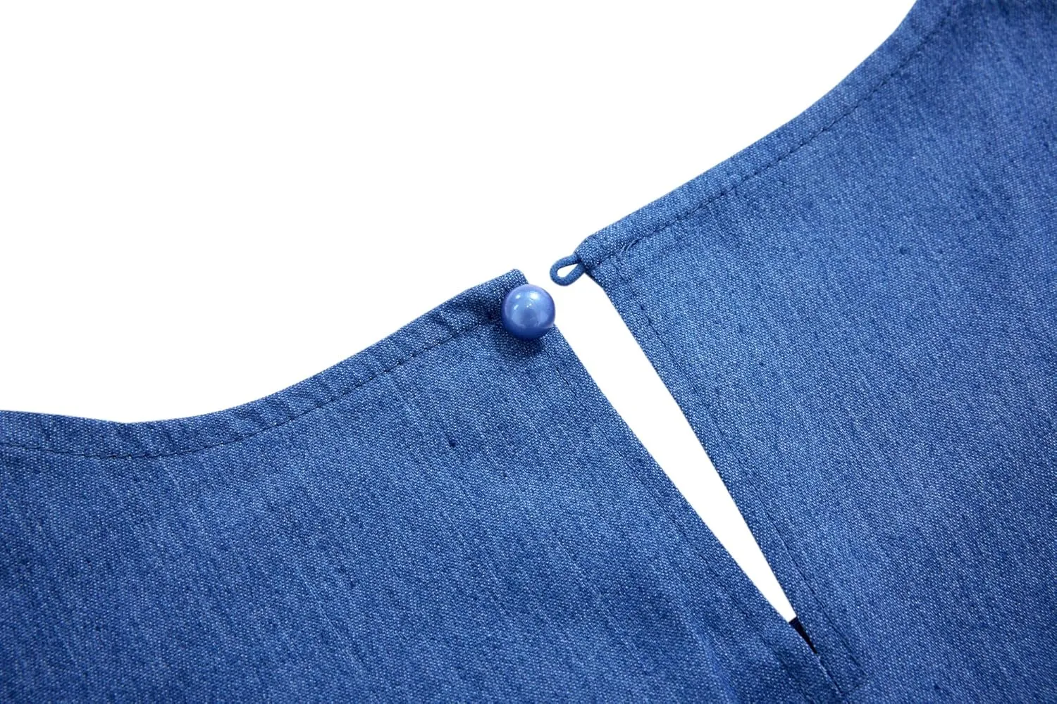 Women Summer Sleeveless Denim Maxi Dress with Pocket Casual Crewneck Loose Flowy Beach Shift Sun Jean Dress