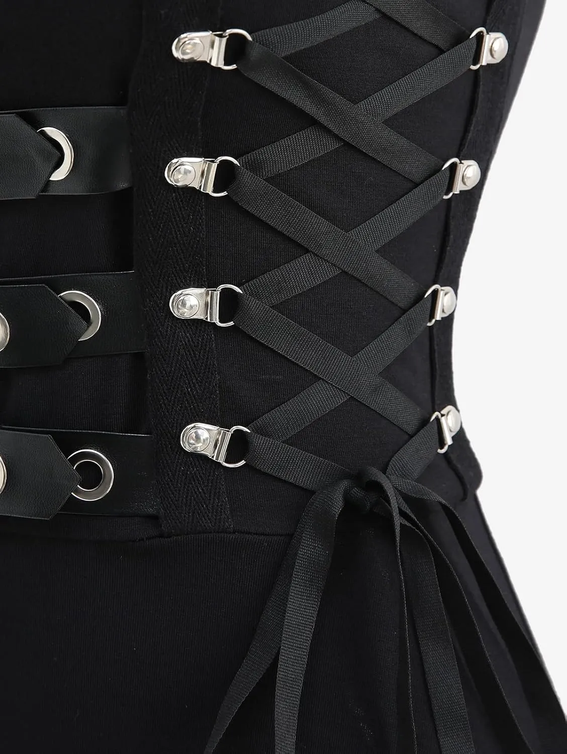 Womens Dresses Retro Backless Sleeveless Wrap Gothic Vintage 50S Spaghtti Strap Swing Cocktail Party Maxi Dress