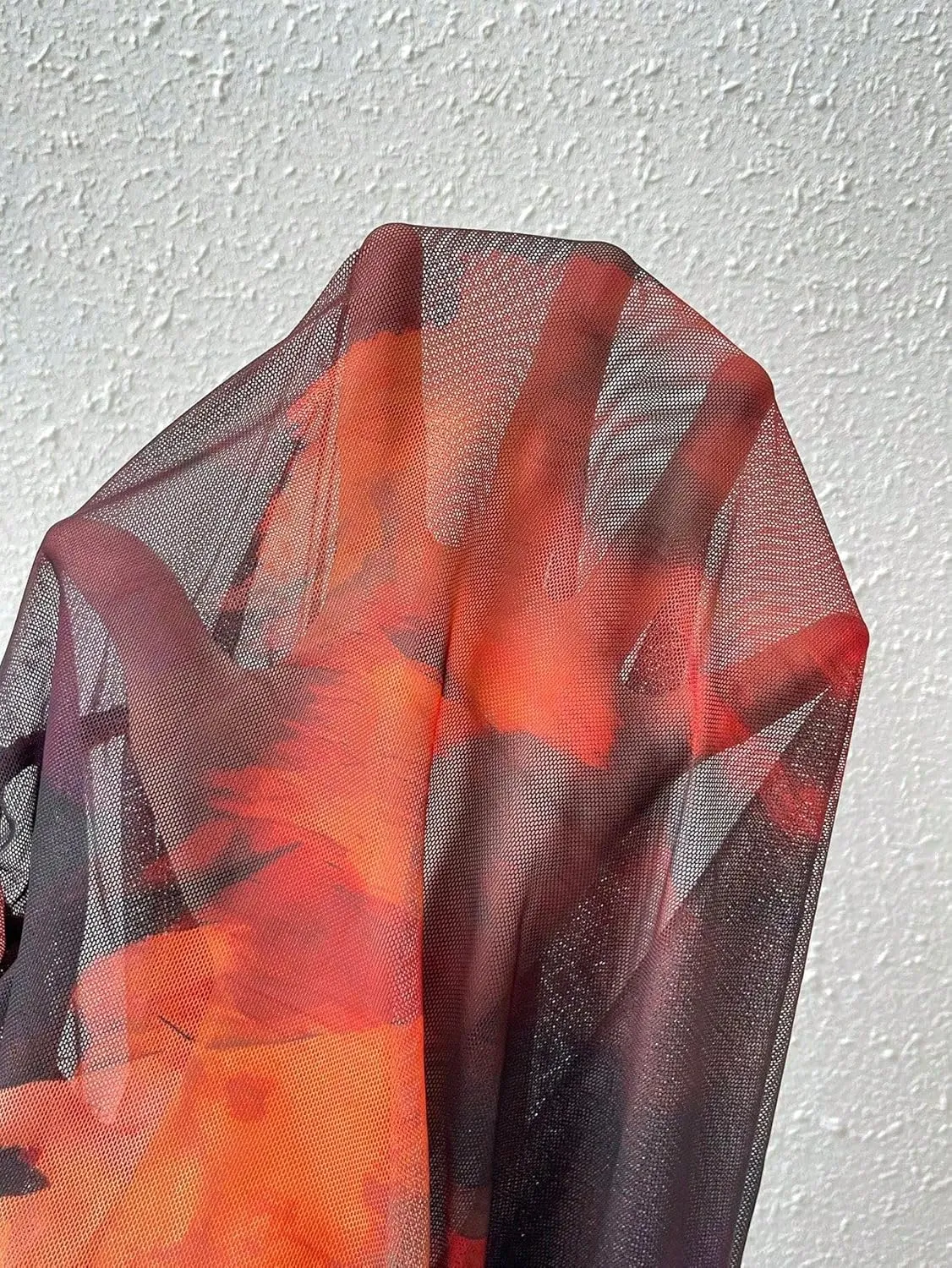 Women's Summer Dress Printed Bodycon Ruched Midi Tie Dye Sexy Cami Side Slit Mesh Layered