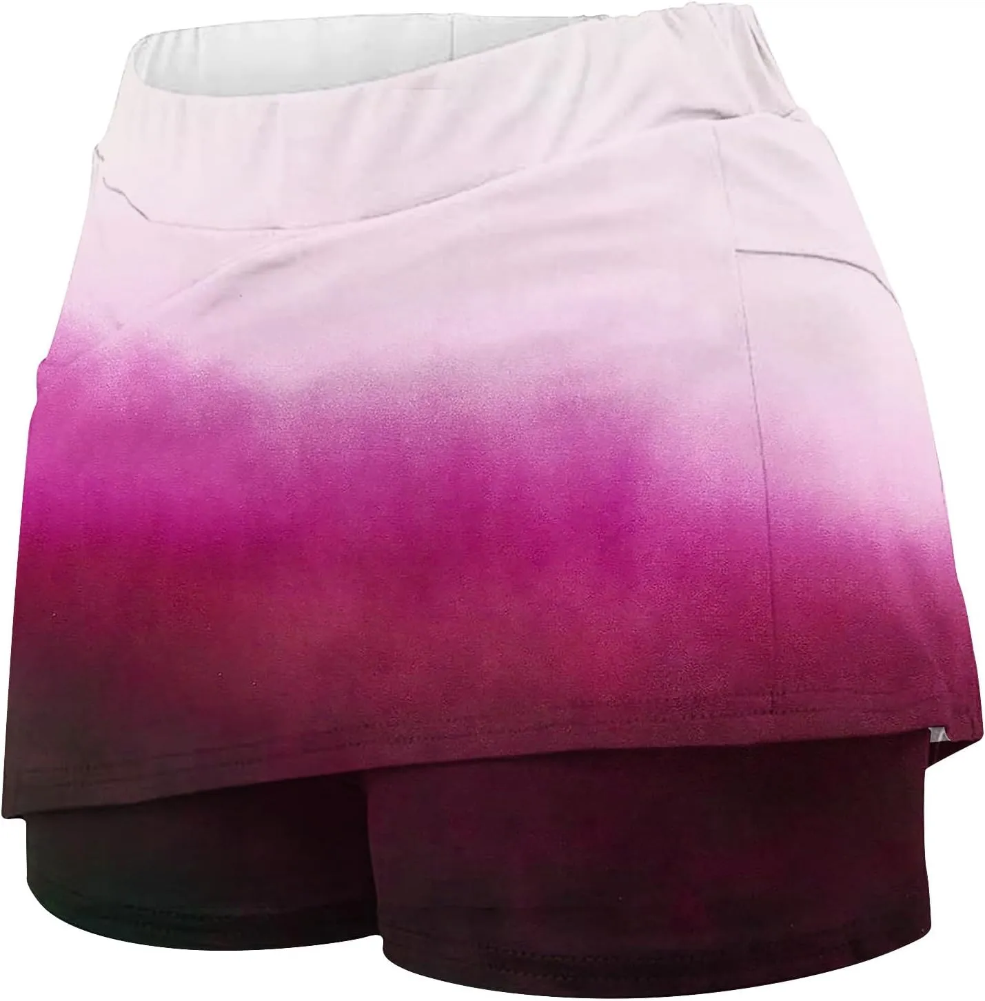 Workout Shorts Women Summer Pleated Tennis Skirts Athletic Stretchy Short Dressy Yoga Fake Two Piece Outfits