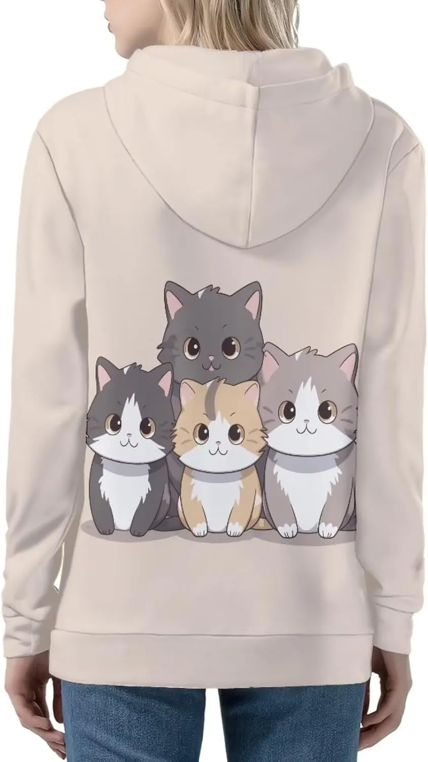 Xhuibop Zip Up Hoodie for Women Long Sleeve Shirts Plus Size Sweatshirts