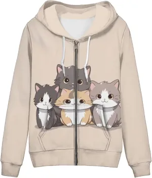 Xhuibop Zip Up Hoodie for Women Long Sleeve Shirts Plus Size Sweatshirts