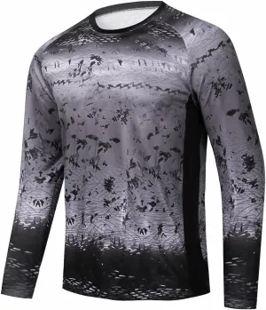 YIBIMOTTO Summer Fishing Shirts Long Sleeve Running Hiking Shirt Quick Dry Sun Protection Tops for Men Lightweight