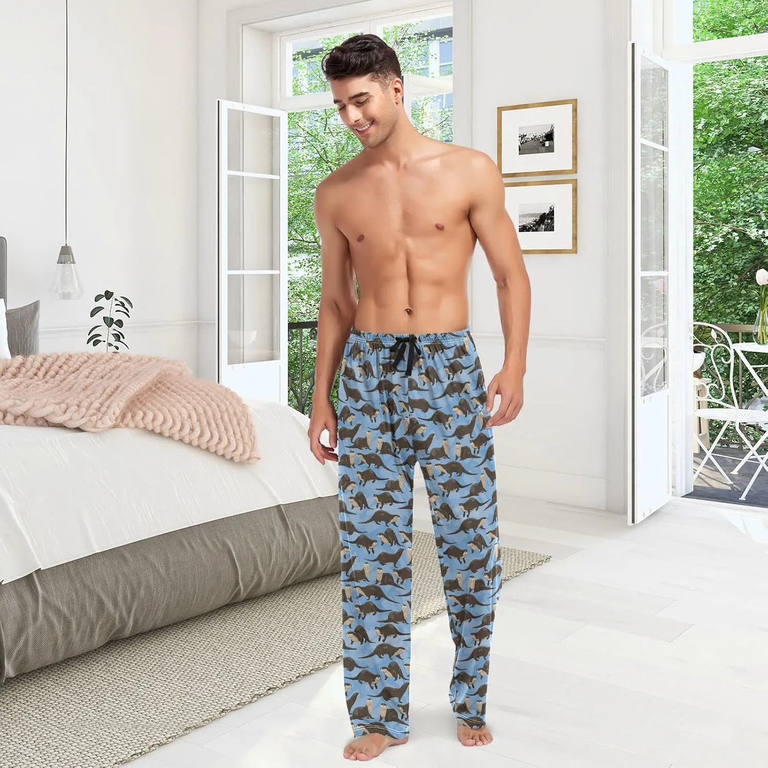 ZZXXB Soth Devil Plaid Pajama Pants for Men Comfort Sleep Lounge Bottoms Straight-fit with Pockets S-XXL